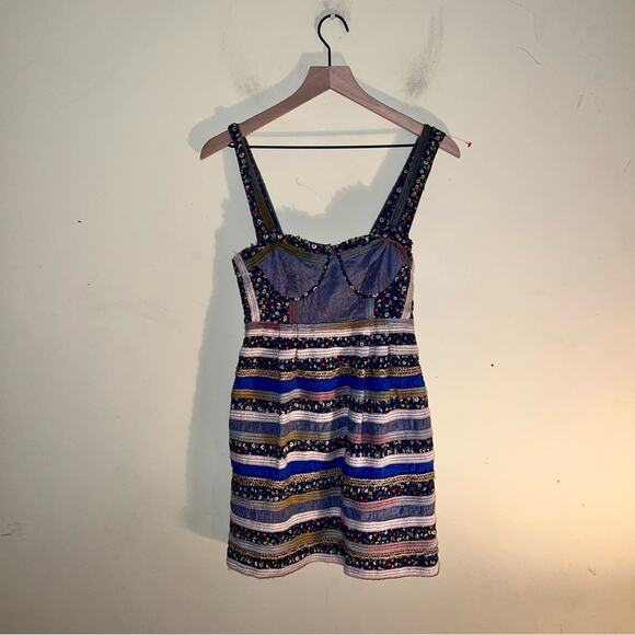 FREE PEOPLE New Romantics patchwork dress 0 - Picture 2 of 8